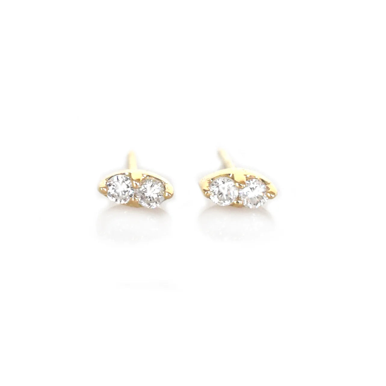 Diamond & 14kt Gold Stud Earrings