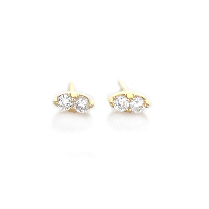 Diamond & 14kt Gold Stud Earrings