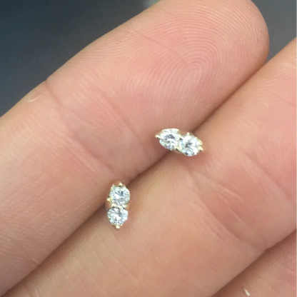 Diamond & 14kt Gold Stud Earrings