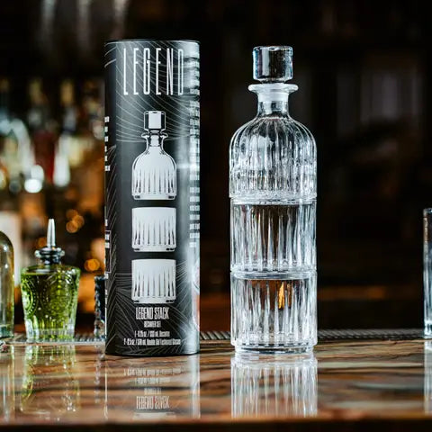 Legend Whisky Decanter & Double Old Fashioned Tumbler Stack - IN STORE OR LOCAL PICK UP ONLY