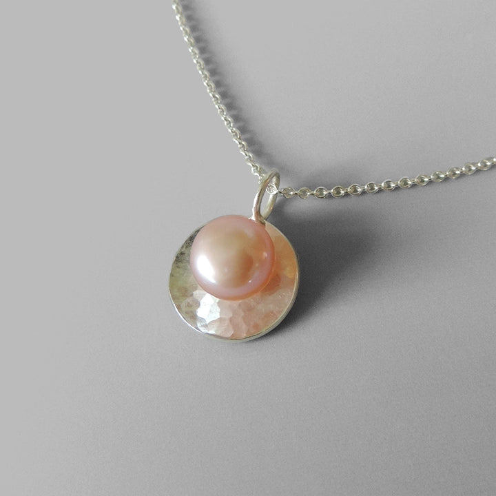 Pink Freshwater Pearl Sterling Silver Necklace