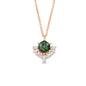 Moss Agate & White Topaz Cluster Necklace