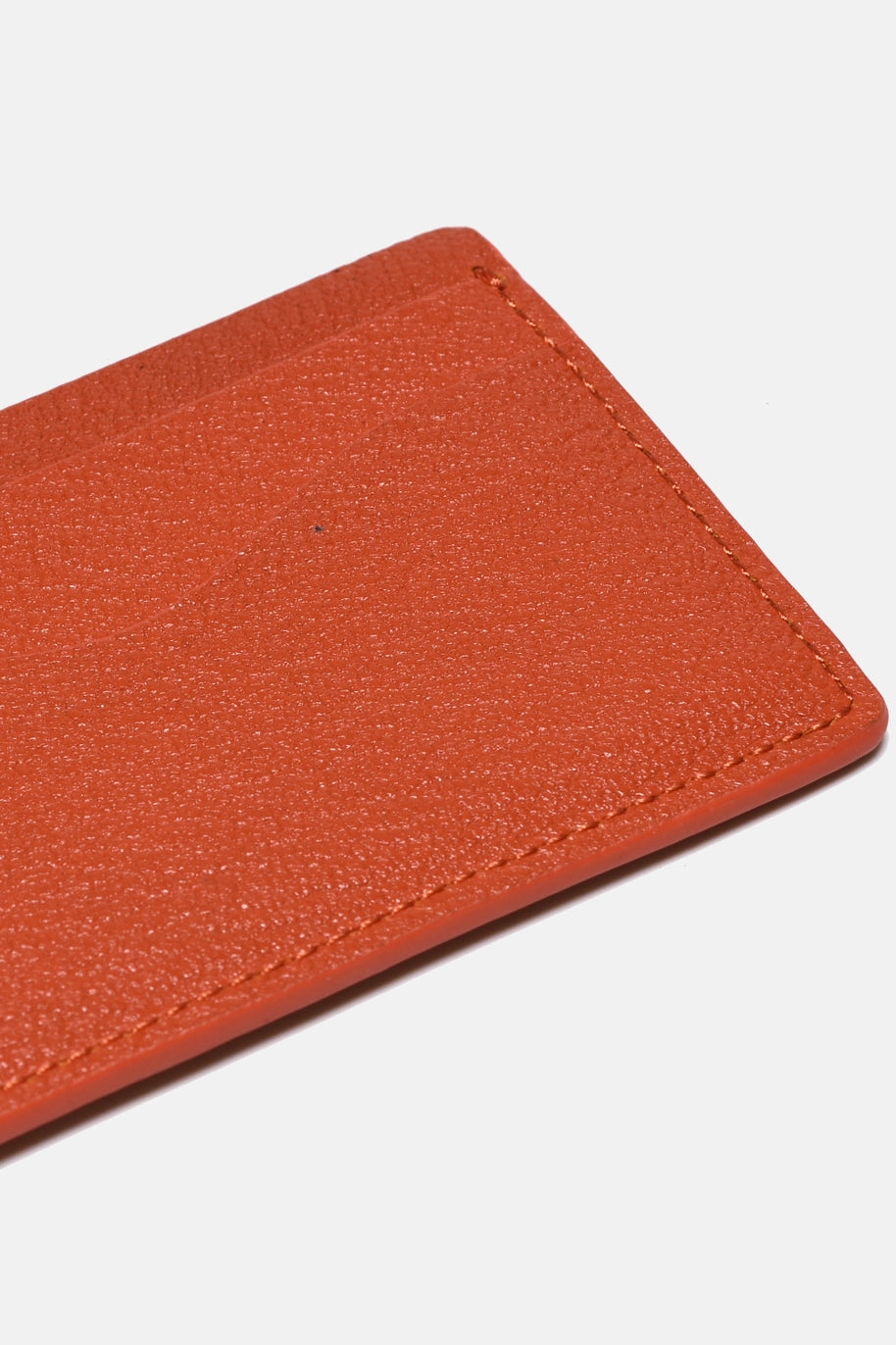 Orange Leather Classic Cardholder Wallet
