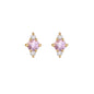 Pink Sapphires & 14kt Gold Stud Earrings