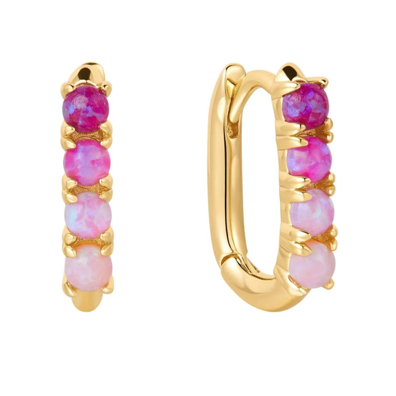 Pink Opal Ombre Earrings