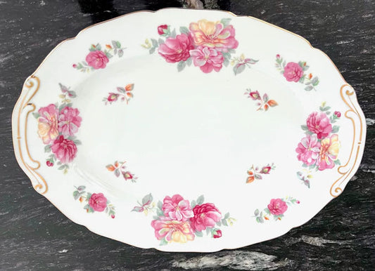 Medium Serving Platter - Vintage Aladdin Fine China “Fiesta” Occupied Japan Dinnerware Circa 1945-1952