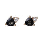 Rutilated Quartz & Topaz 14kt Solid Gold Stud Earrings