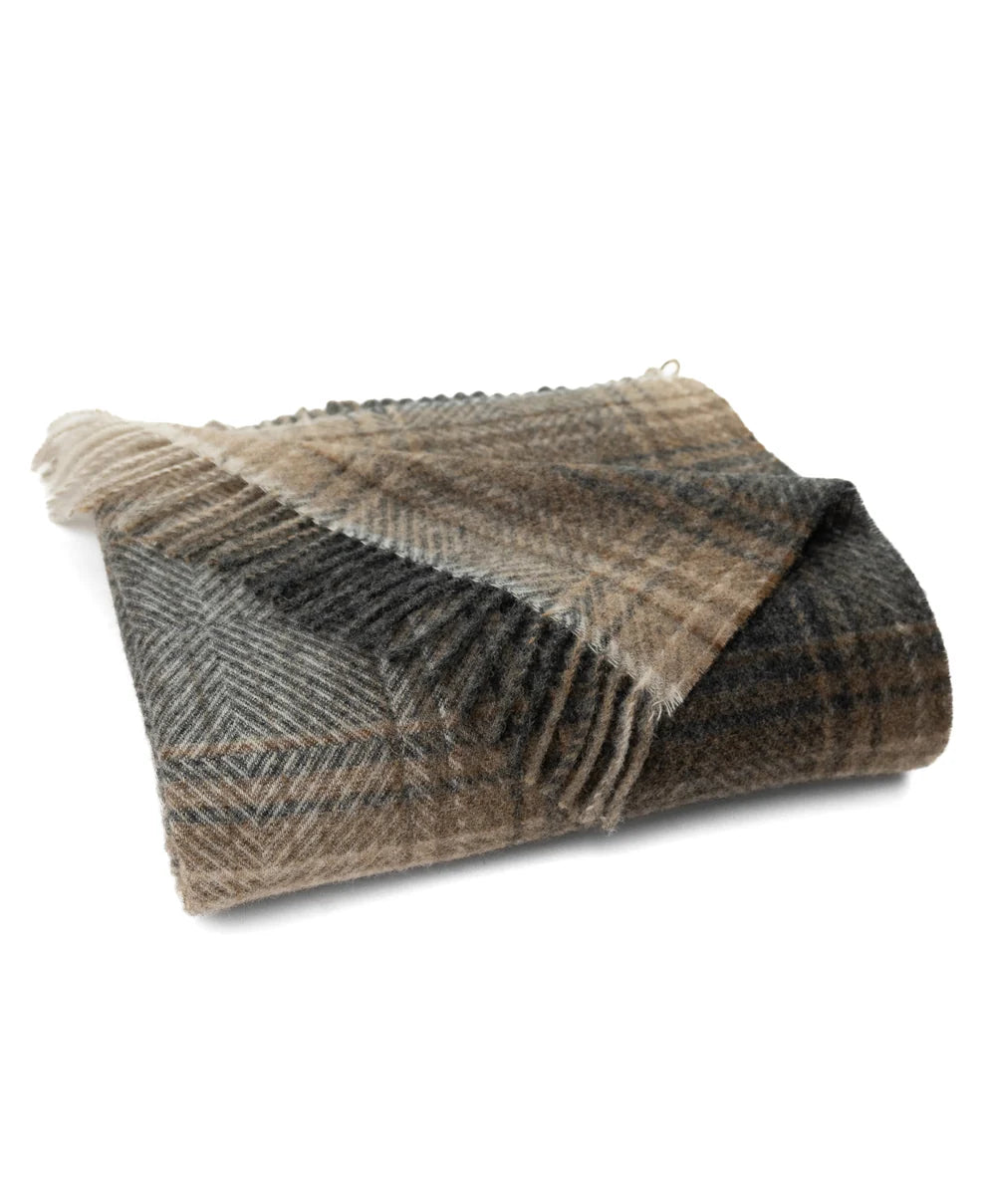 Ombré Highland Tweeds Shetland Lambswool Throw - Made in England