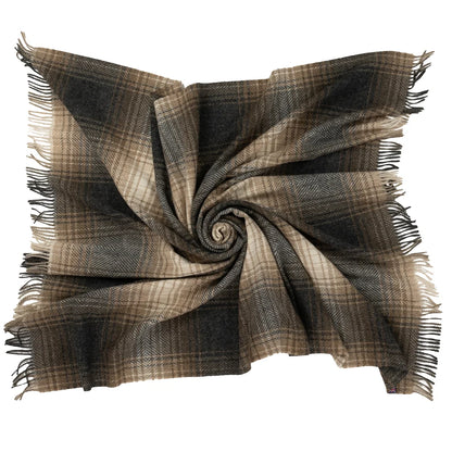 Ombré Highland Tweeds Shetland Lambswool Throw - Made in England