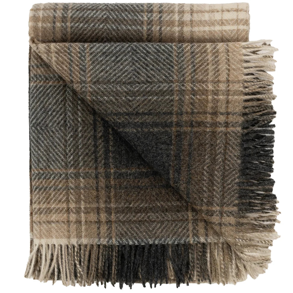 Ombré Highland Tweeds Shetland Lambswool Throw - Made in England