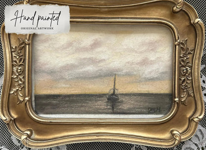 Sailboat Original Pastel Painting by Joy Merrell