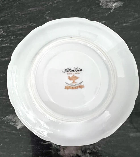 Teacup & Saucer - Vintage Aladdin Fine China “Fiesta” Occupied Japan Dinnerware Circa 1945-1952