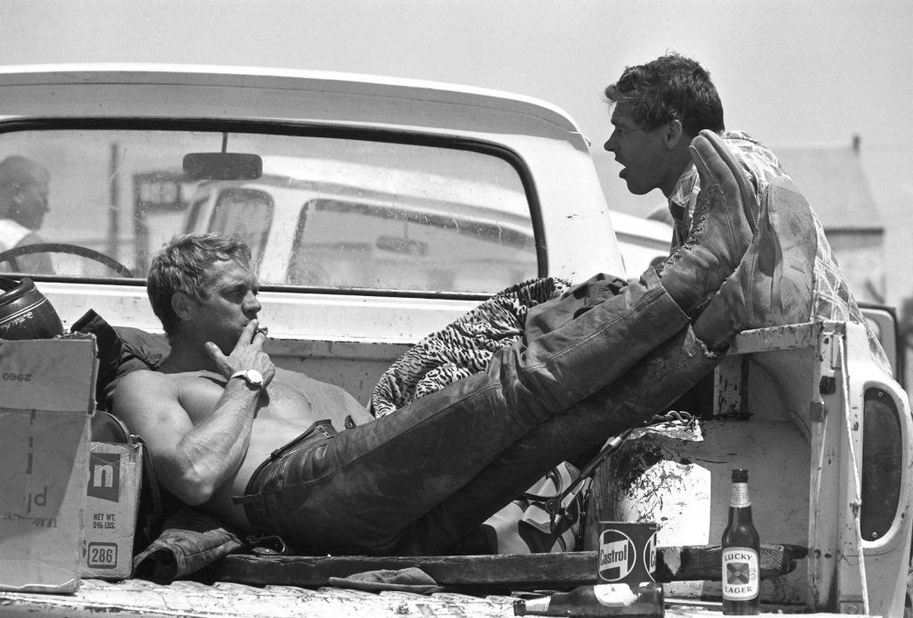 Steve McQueen Smoke Break Framed Black & White 1963 Photograph