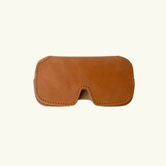 Tan Leather Sunglasses Case