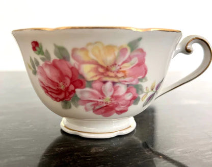Teacup & Saucer - Vintage Aladdin Fine China “Fiesta” Occupied Japan Dinnerware Circa 1945-1952