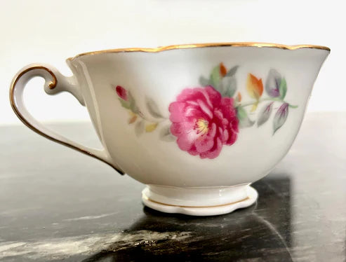Teacup & Saucer - Vintage Aladdin Fine China “Fiesta” Occupied Japan Dinnerware Circa 1945-1952