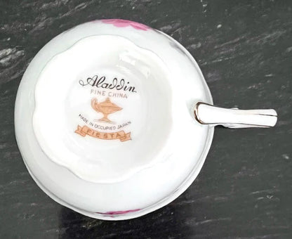Teacup & Saucer - Vintage Aladdin Fine China “Fiesta” Occupied Japan Dinnerware Circa 1945-1952