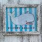 “Welcome Aboard” Whale & Dog Framed Giclée Print by Melinda Kirkpatrick