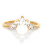 White Topaz Arc 18kt Gold Vermeil Ring - Size 7